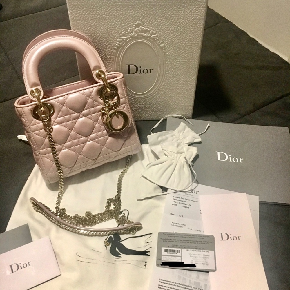 Christian Dior Mini Lady Dior (Lotus Pearl) - Picture 2 of 6